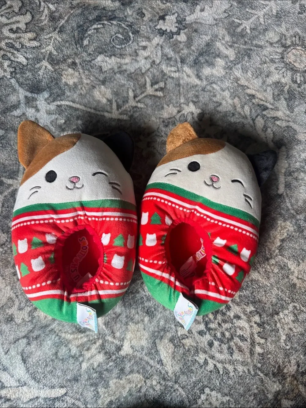 Squishmallows Cat Holiday Slippers